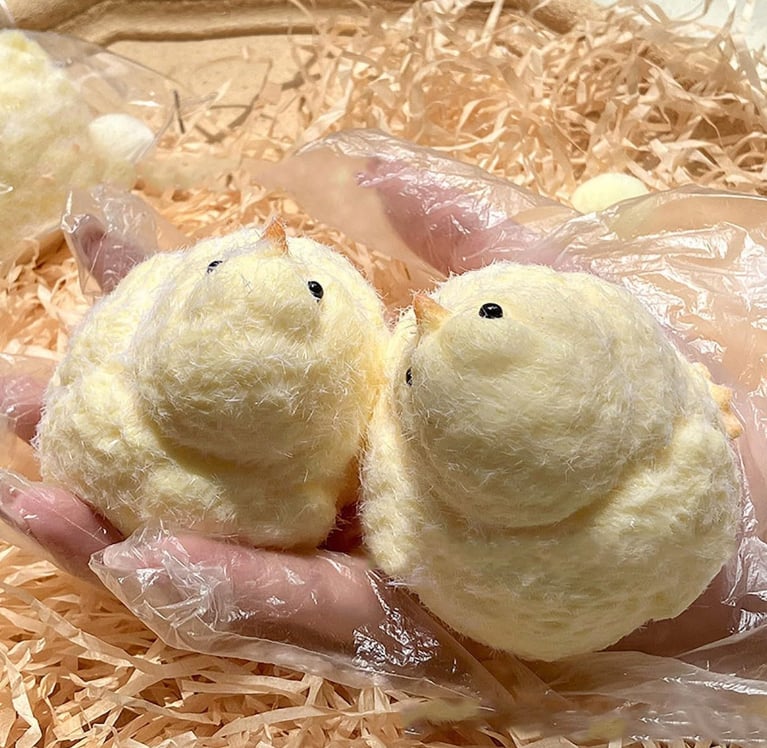 ❤️Håndlaget ultramyk pelskyllingleke