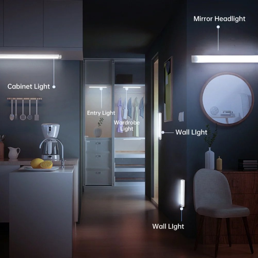 🔥 SISTE DAGS SALG 49% RABATT - 💡 Smarte magnetiske oppladbare LED-lamper med sensor, ingen støt