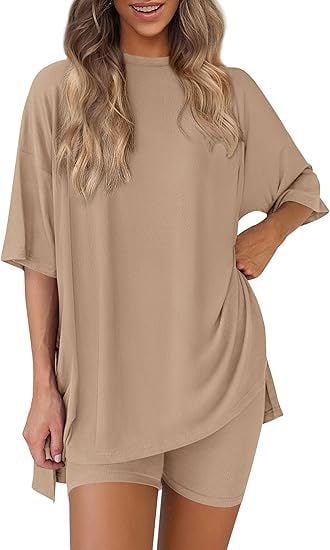 2026 Dame Sommer Uformell Løs Todelt Uformell Dress