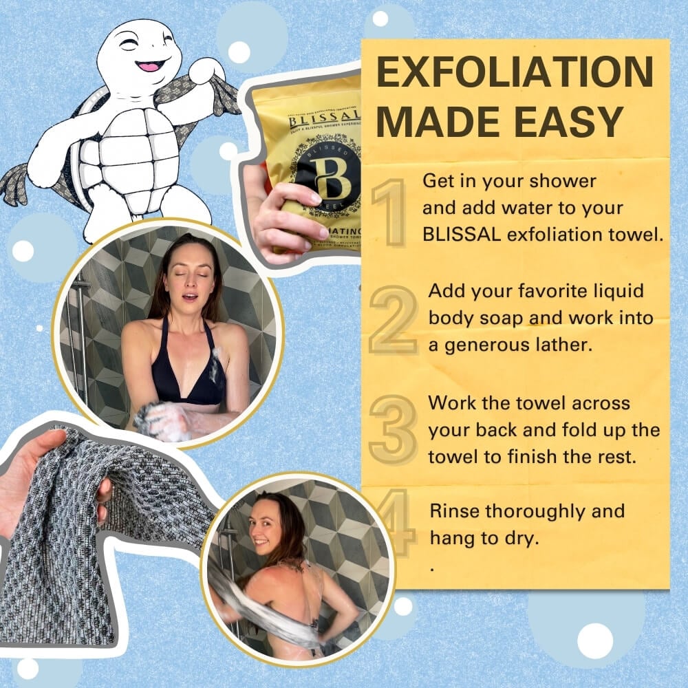 🧼 Exfolierande antibakteriell duschhandduk 🚿