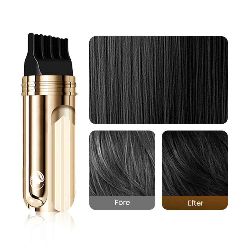 💇‍♀️ KÖP 2 FÅ 1 GRATIS! ✨ 2-i-1 Hårfärgningskam för Grått Hår - Snabb och Naturlig Täckning, Skonsam Formel för Användning Hemma 🌿📦
