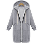 🚚 SPARA FRAKT: Köp 2 stk!🌸Fritidsfleecehoodies med dragkedja för damer