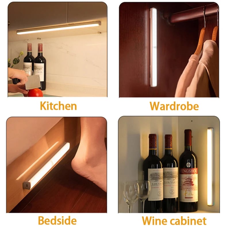 🔥 SISTE DAGS SALG 49% RABATT - 💡 Smarte magnetiske oppladbare LED-lamper med sensor, ingen støt