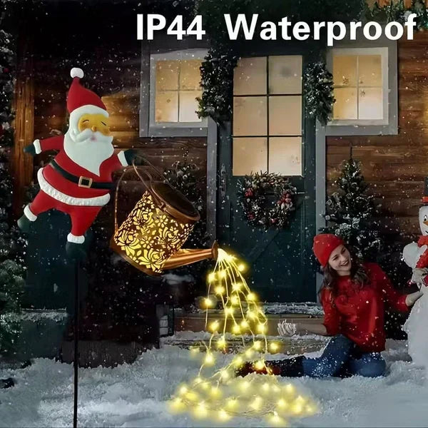 🎅🎄Jultomtens vattenkanna, vattenfunktion för trädgårdsgräsmatta, utomhushantverk i metall