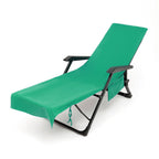 🌊Sun Lounger Handduk i väska med förvaringsfickor🌞