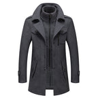 Vinterjackor för män Klassiska trenchcoats Långa trenchcoats för män Slim fit-överrockar Blandade ullvarma ytterkläder Vindjackor