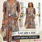 🚚 SPARA FRAKT: Köp 2 stk!Safari Chic Leopard Klänning