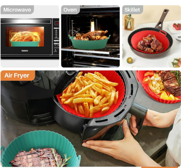 🔥Silikon stekebrett til airfryer🍟