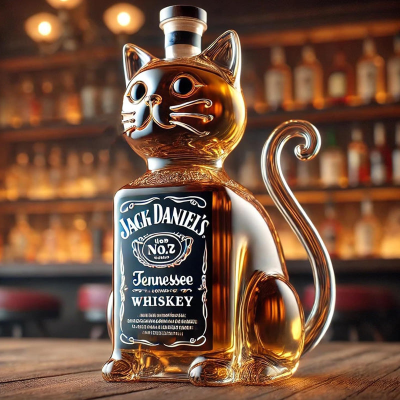 Kreativ hundformad whiskyflaska