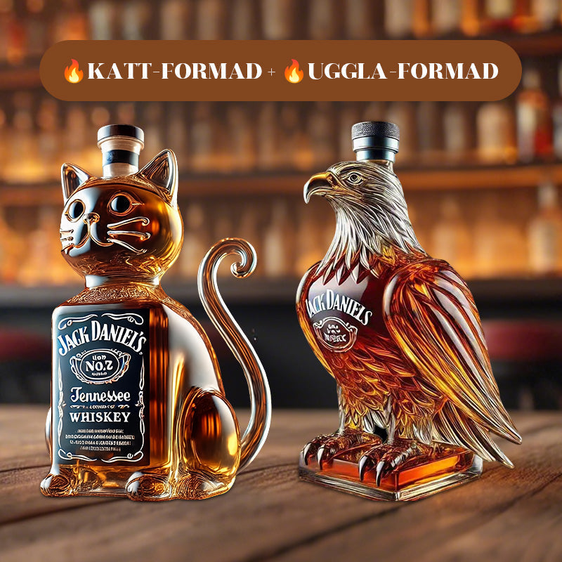 Kreativ hundformad whiskyflaska