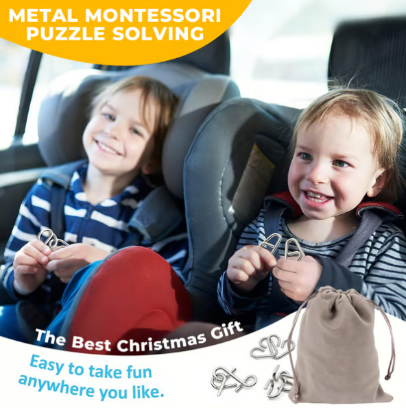 Den beste julegaven🎁 Metall Montessori-puslespill
