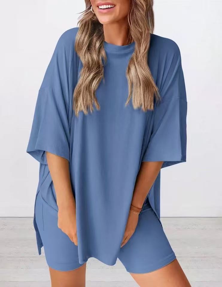 2026 Dame Sommer Uformell Løs Todelt Uformell Dress