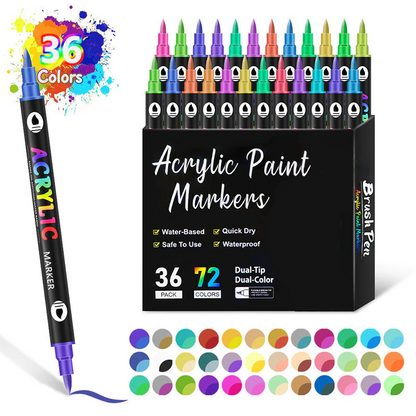 Dubbelspetsad akrylmarker