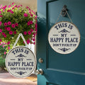 ✨Happy Place – Vintage metallskylt med iögonfallande motiv-✨3% rabattkupongkod - FEN3
