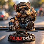 Gretten «for gammel til å bry seg»-bobblehead – morsom fjærbelastet dekor til dashbordet i bilen