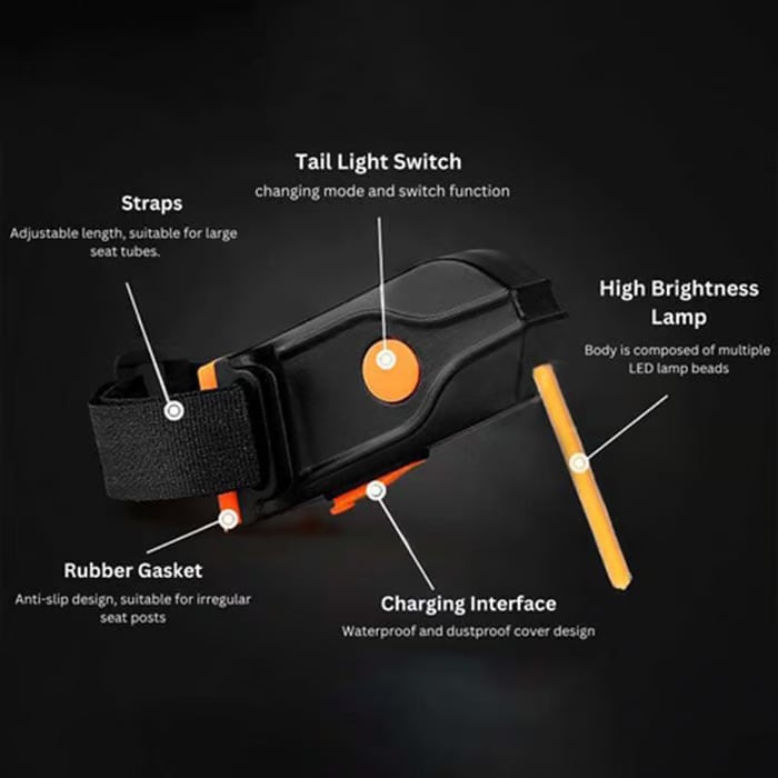 LED-cykel bakljus