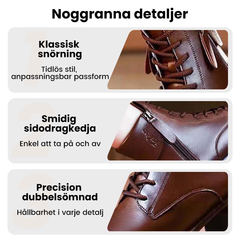 🎈Höstrea🎈49% rabatt under en begränsad tid💕Ideal present - Retro stövlar i brittisk stil