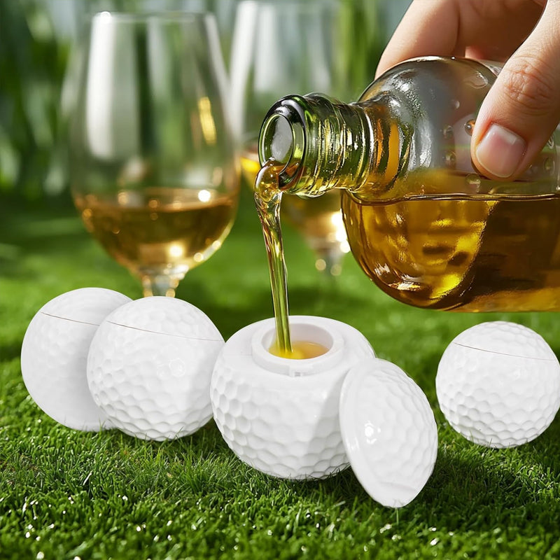 Kreativt snapsglas i form av en golfboll