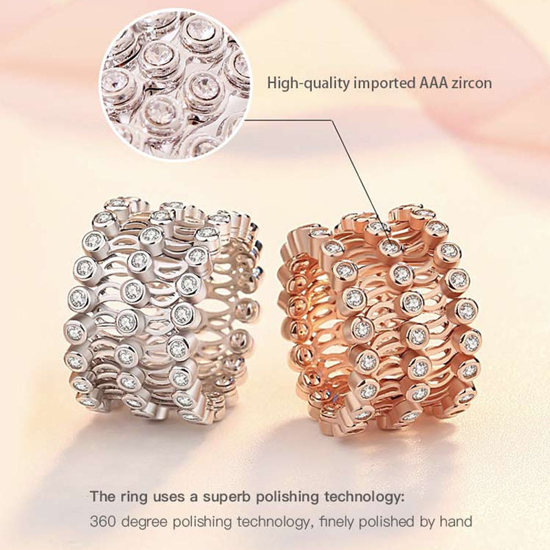 2 i 1 Justerbar magnetisk terapi transformerande armband ring