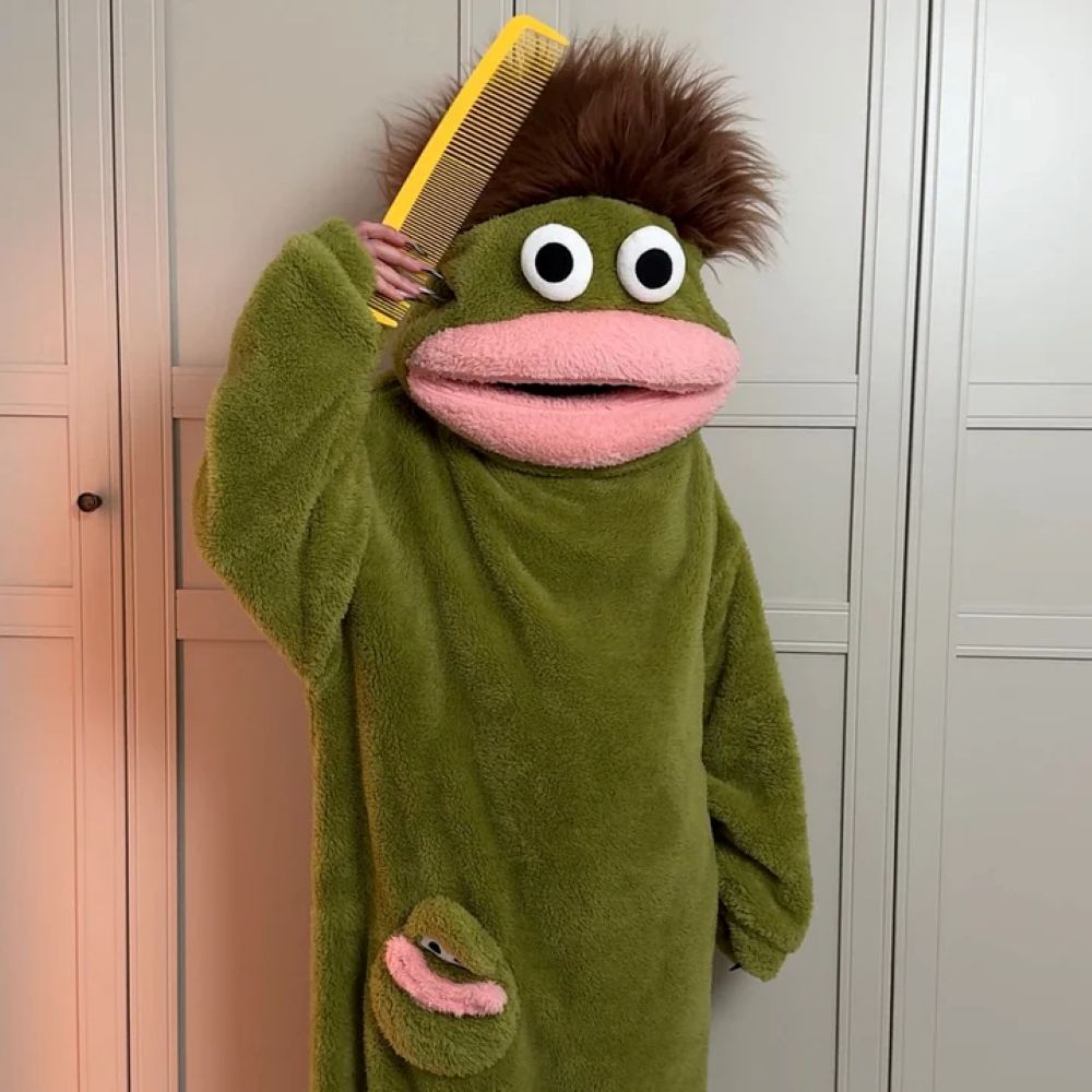 Funny Monster Hooded Fleece Robe \xf0\x9f\x90\xb8\xf0\x9f\x92\xa4
