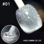 💎Laser diamant kattögon nagellack🔥