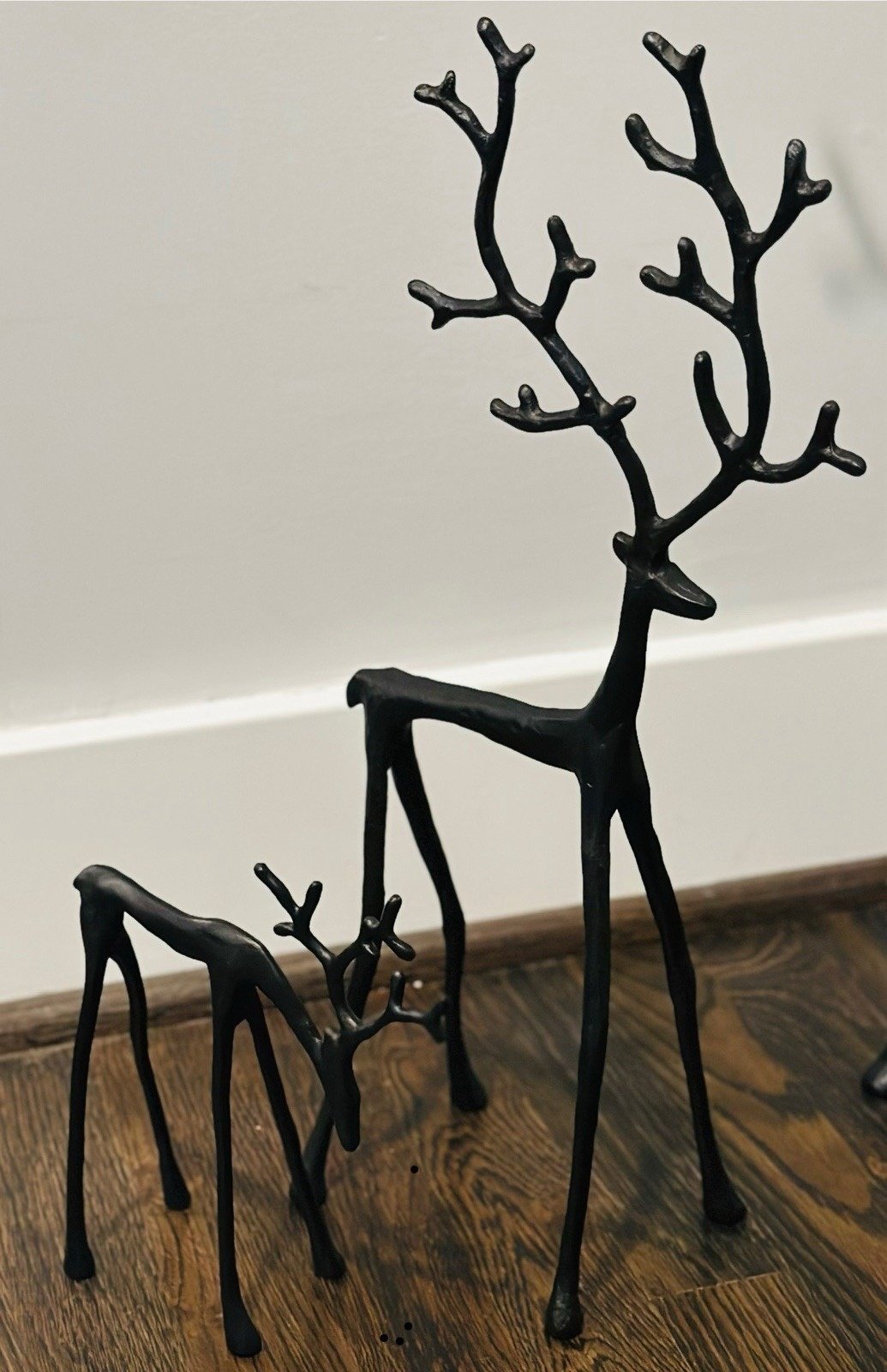🎅 Julbästsäljare 🦌 Svart renfigur, juldekoration