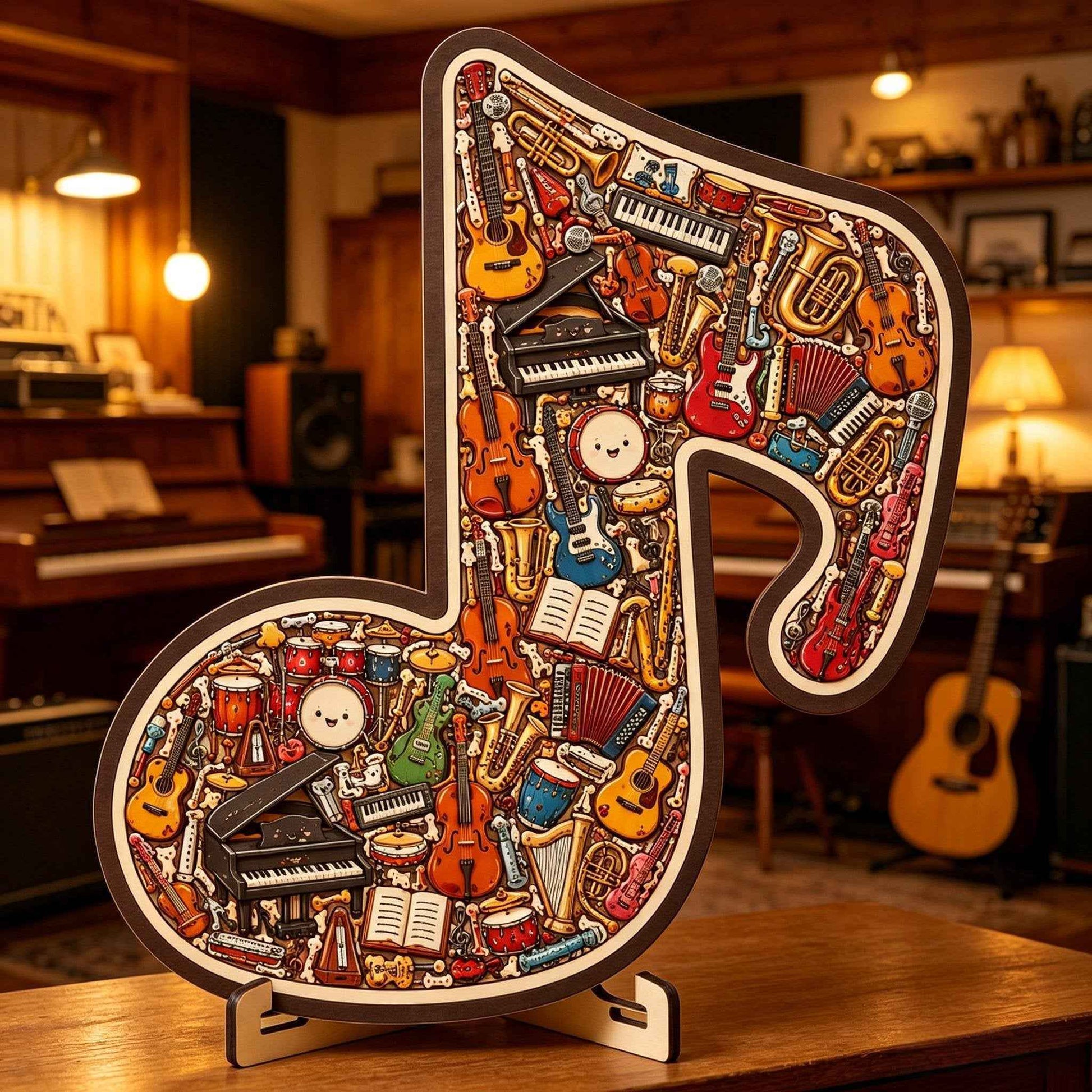 ⏳LAST DAY 50% OFF🔥 Musical Instrument Note Jigsaw Puzzle Ornament🎵