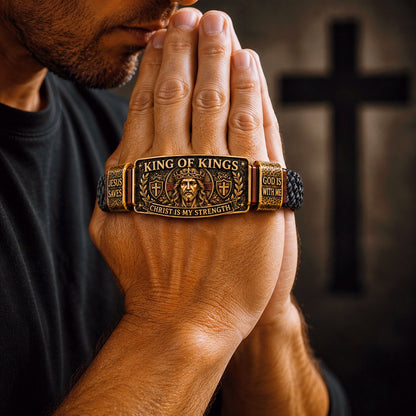 ✝️ Kongenes Kongers Trosarmbånd – Justerbart kristent armbånd i gave