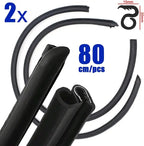 ✨ Car Door Seal Strip with Built-in Steel Clips, 2PCS B-Pillar Sealing Strip,