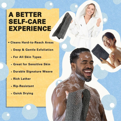 🧼 Exfolierande antibakteriell duschhandduk 🚿