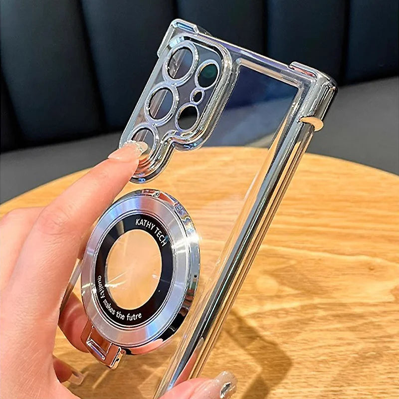Galvaniserat magnetiskt stativ Mobilskal för Samsung