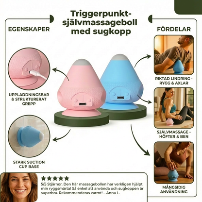 Triggerpunkt selvmassasjeball med sugekopp