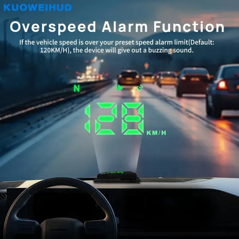 🚗 Head-Up Display Bil GPS Digital Hastighetsmätare – HUD för Bilar, Lastbilar och Motorcyklar