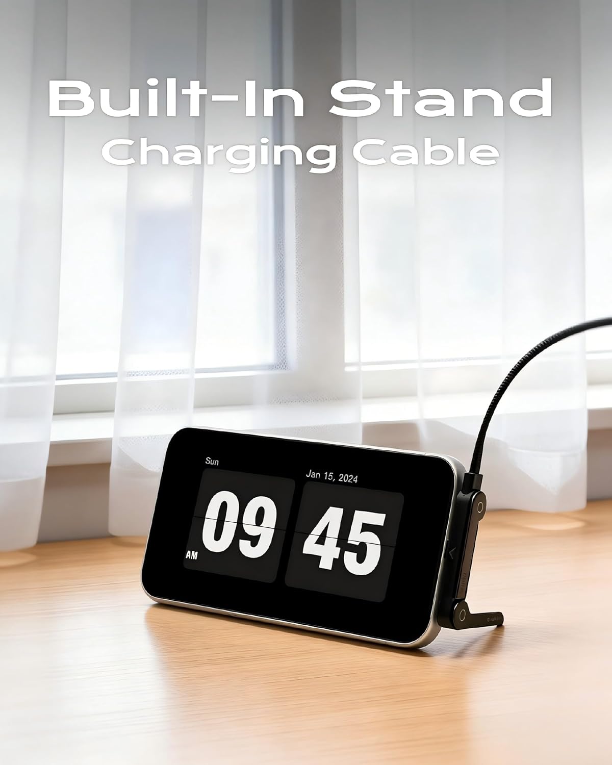🔋40% RABATT! ⚡Snabbladdningsadapter med 360° vikbart telefonställ📱