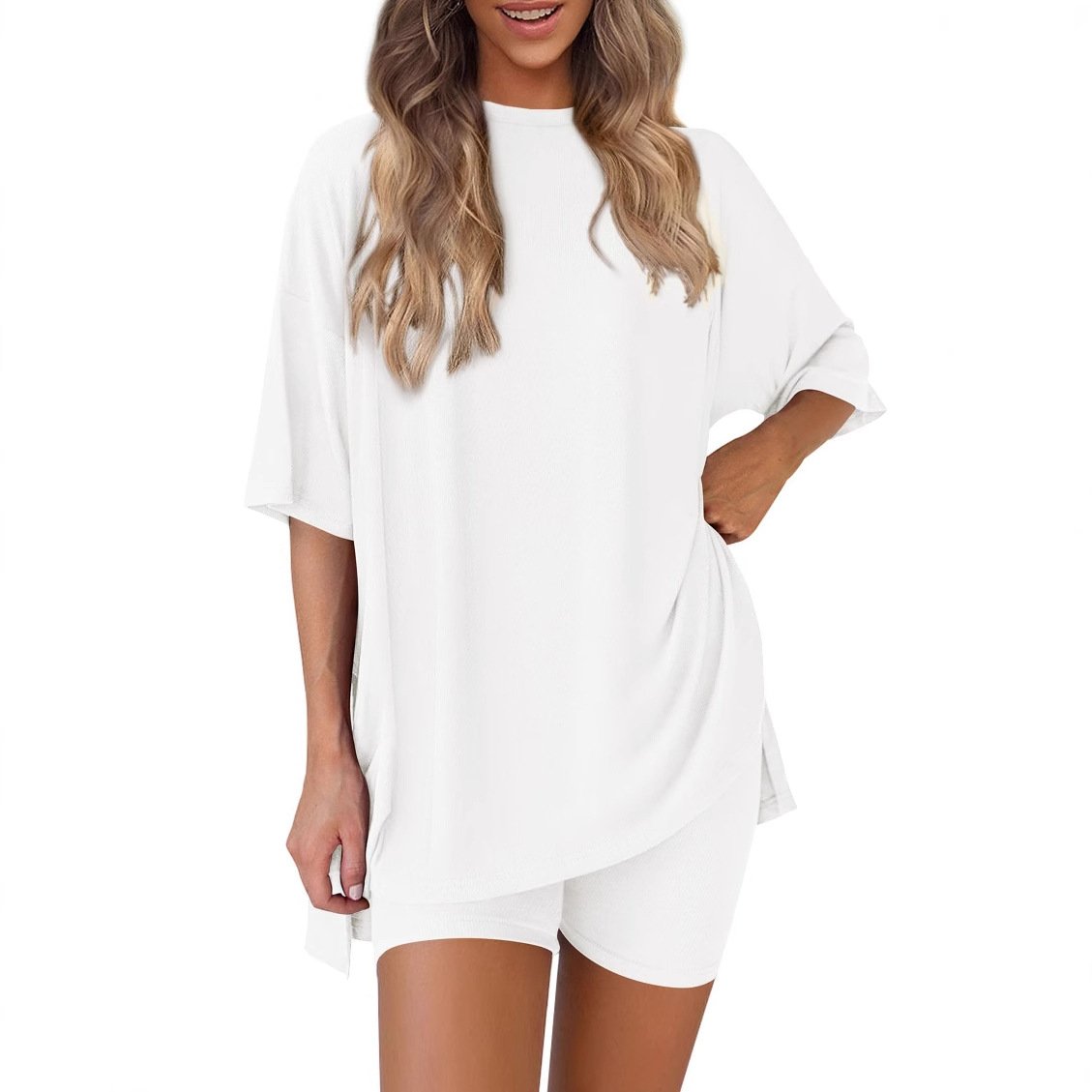 2026 Dame Sommer Uformell Løs Todelt Uformell Dress