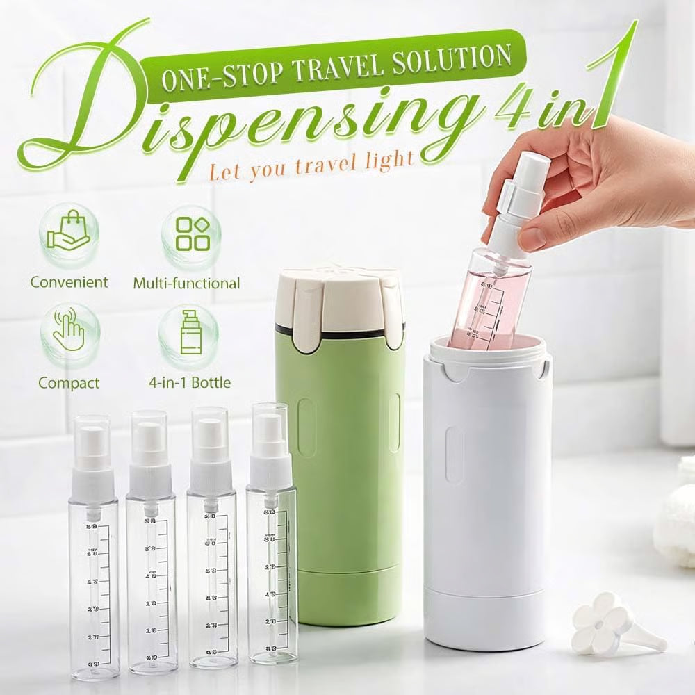 ✈️ Exklusiv Rea -50%! 🧴 4-i-1 Hervullbara Reseflaschar – Perfekt för Resor & Semester ✨ | Läckningsskyddad, Kompakt & 4-i-1 Förvaring!