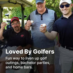 Kreativt snapsglas i form av en golfboll