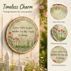 ✨ Handcrafted Angel Dance round metal sign, vintage cottage garden wall decoration gift