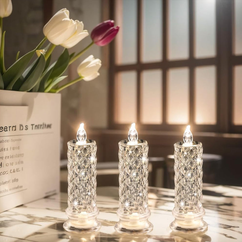 ✨ Krystallroselysekrone – Romantisk lysstråle uten problemer