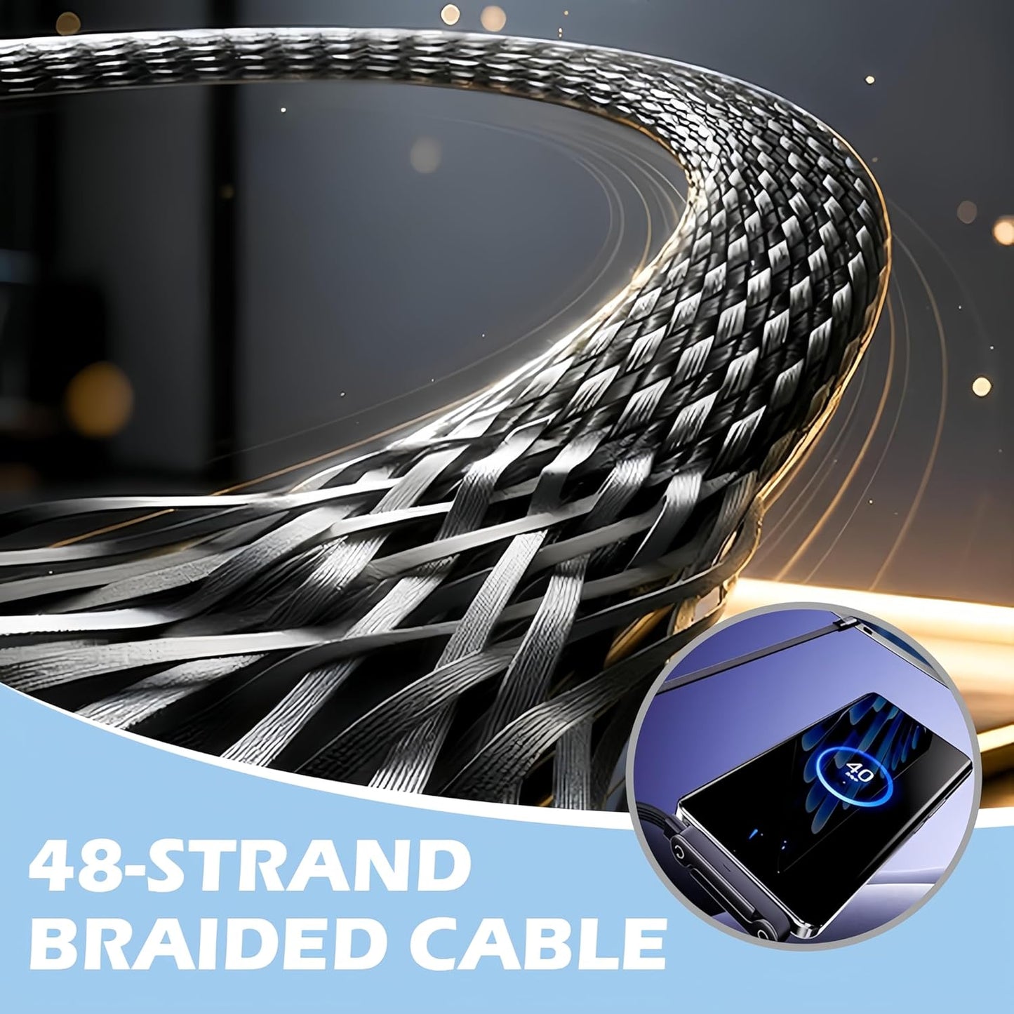 🔋40% RABATT! ⚡Snabbladdningsadapter med 360° vikbart telefonställ📱