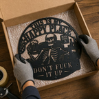 💀🍺 Morsom mannehule-dekorasjon med «This Is My Happy Place»