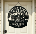 💀🍺 Morsom mannehule-dekorasjon med «This Is My Happy Place»