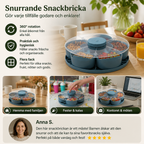 Roterende snackbrett med rom – Roterende serveringsfat for snacks og søtsaker