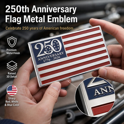 ★250-årsjubileumsflaggemblem i metall★