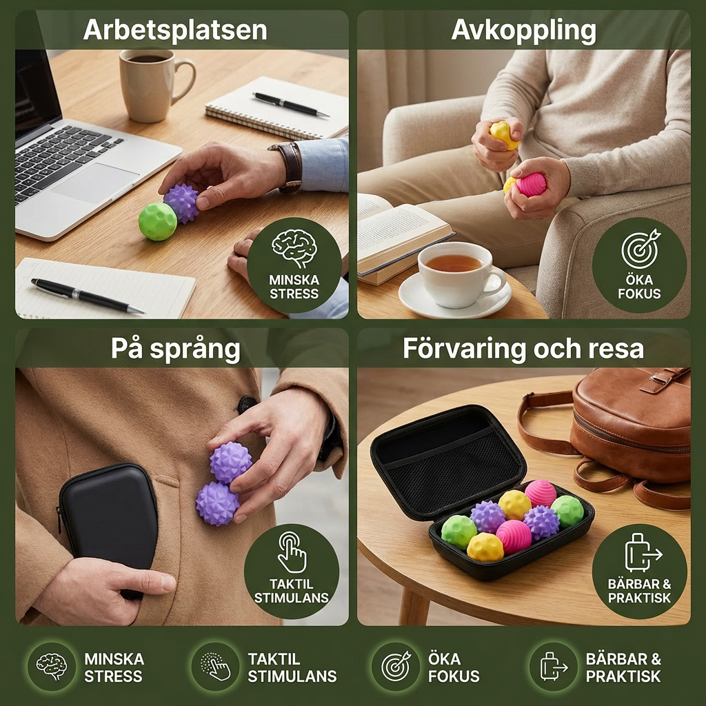 Magnetiska Silikonkulor – Sensorisk Fidgetleksak för Stressavlastning och Avslappning