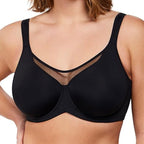 ⏳HELT SALG -🖤💐Elegant, gjennomsiktig, heldekkende BH for dame i store størrelser