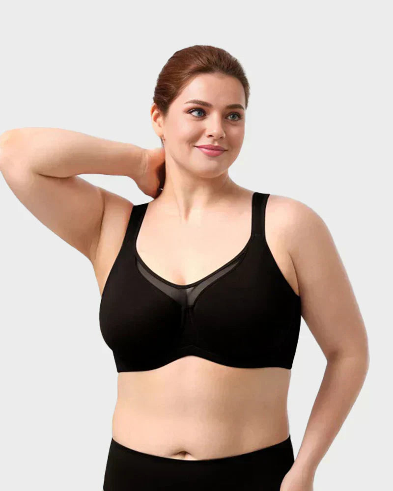 ⏳HELT SALG -🖤💐Elegant, gjennomsiktig, heldekkende BH for dame i store størrelser