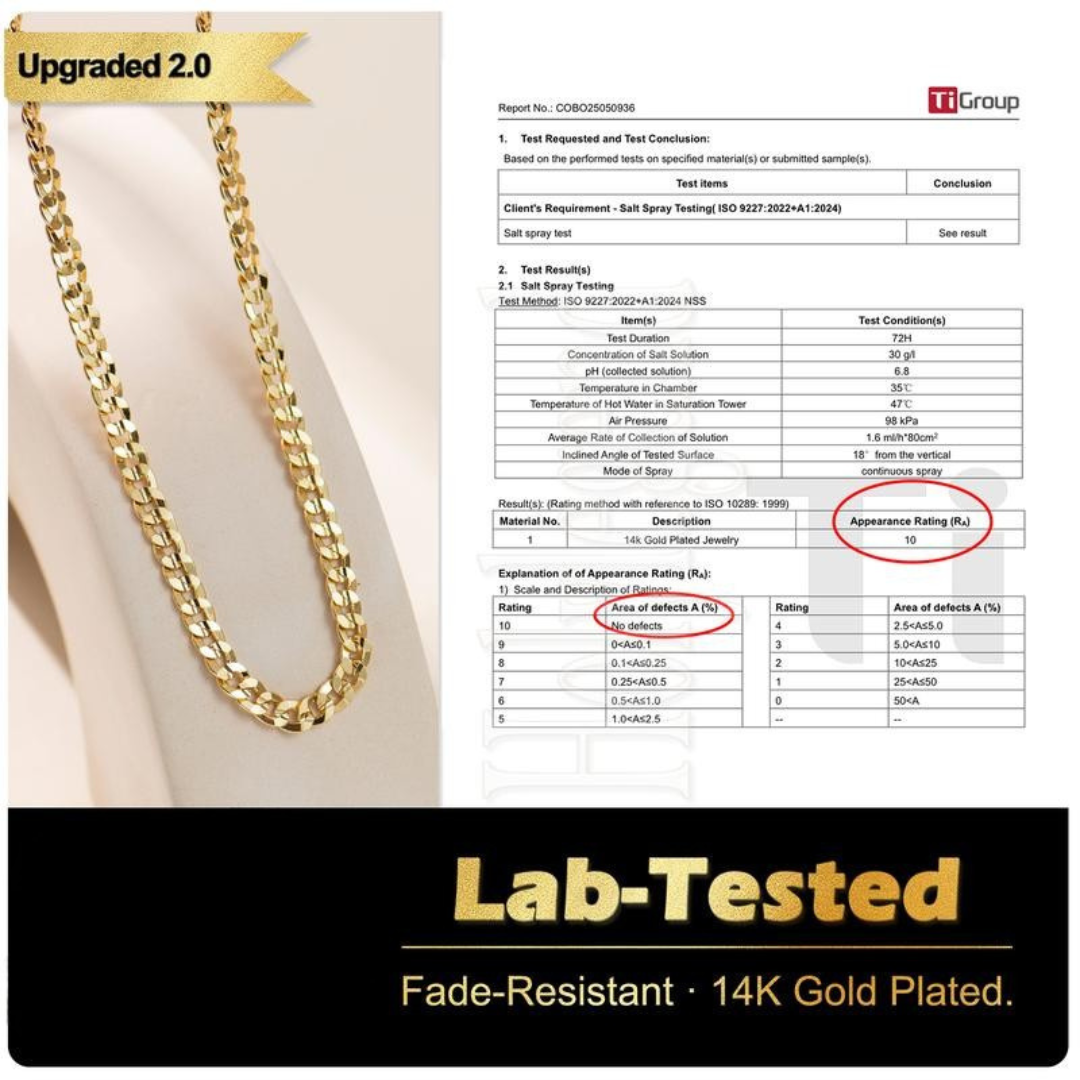 14K gullbelagt krusifikskjede