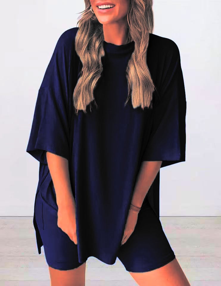 2026 Dame Sommer Uformell Løs Todelt Uformell Dress