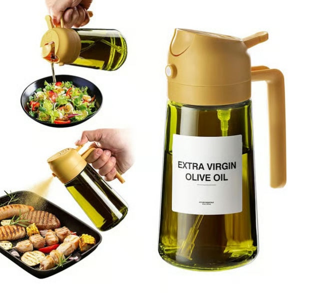 💕2-i-1 glassoljesprøyte og -dispenser